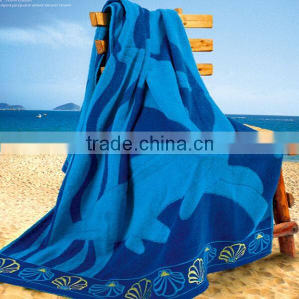 Cotton yarn dye Jacquard Beach Towels
