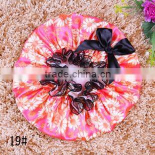 lace bowknot shower bath cap
