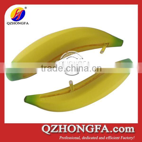Banana design silicone cheap coin purse