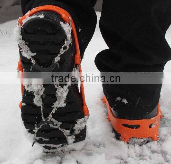 2016 Promotion anti-slip silicone rubber reusable shoe covers rain snow ice climbing crampons