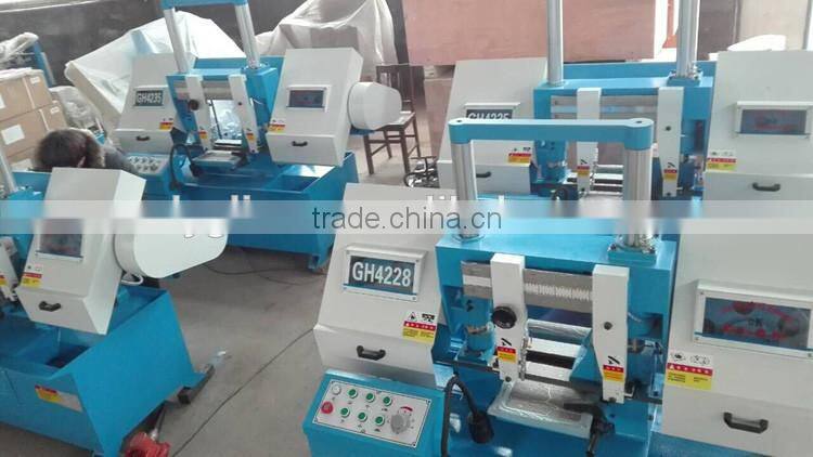 GH4228 double column manual band saw machine for metal cutting