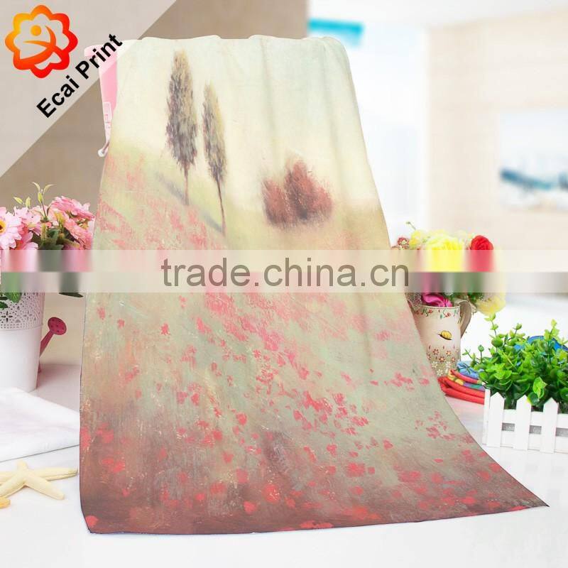 2016 wholesale good color fastness digital printing custom made face towel