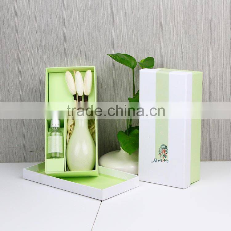 Sola flower bottle fragrancereed diffuser with short lid box