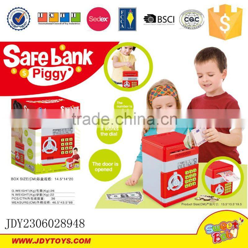 2016 promotional gift items piggy bank for kids atm bank money saving box toy