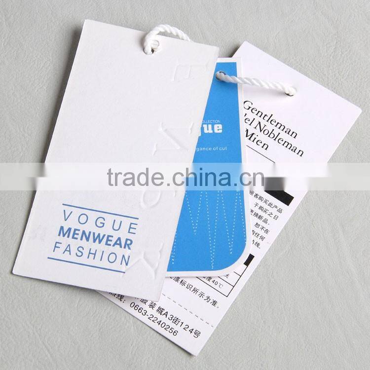 new design hangtag with seal tag for leisure men's clothing