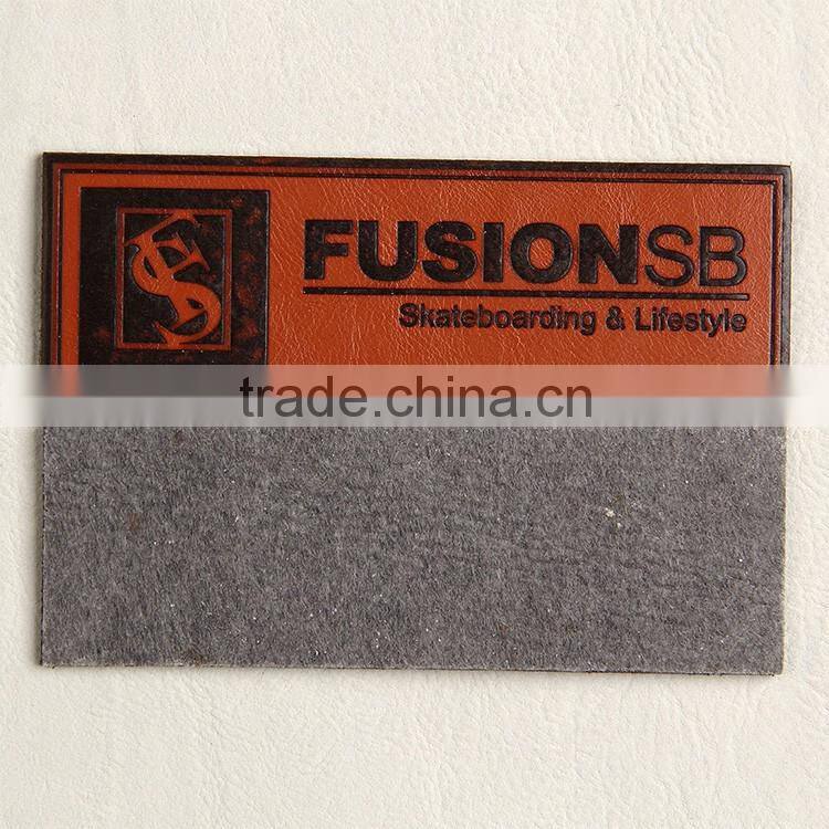 Professionally Custom embossed leather label leather patch of men's garment