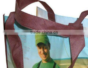 Wholesale reuseable shopping bags PP Woven bag Laminated Matt finish with webbing handle