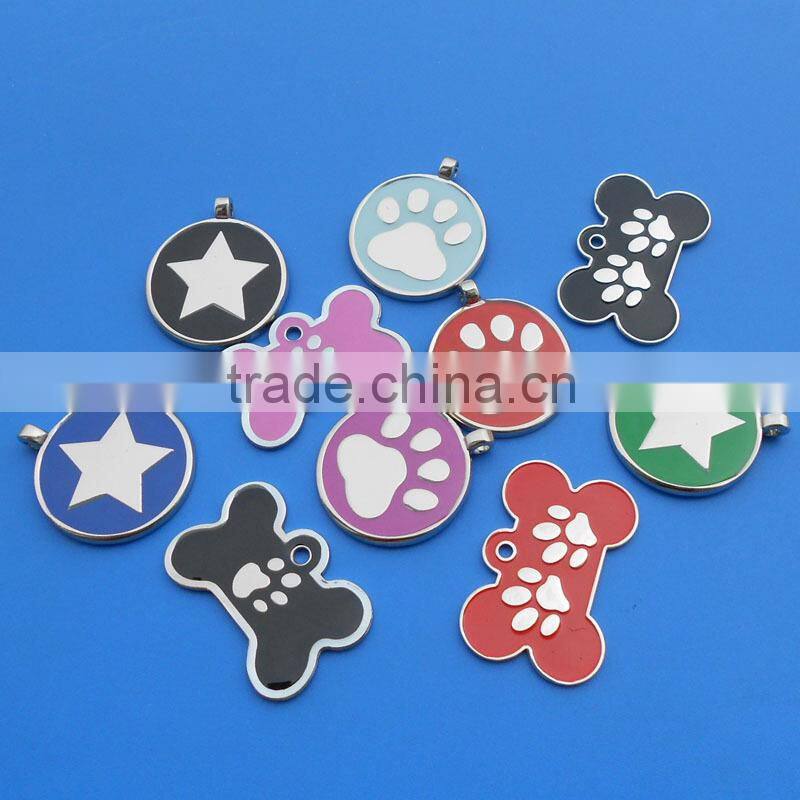 Aluminium heart coloured tags/anodized aluminium dog tag