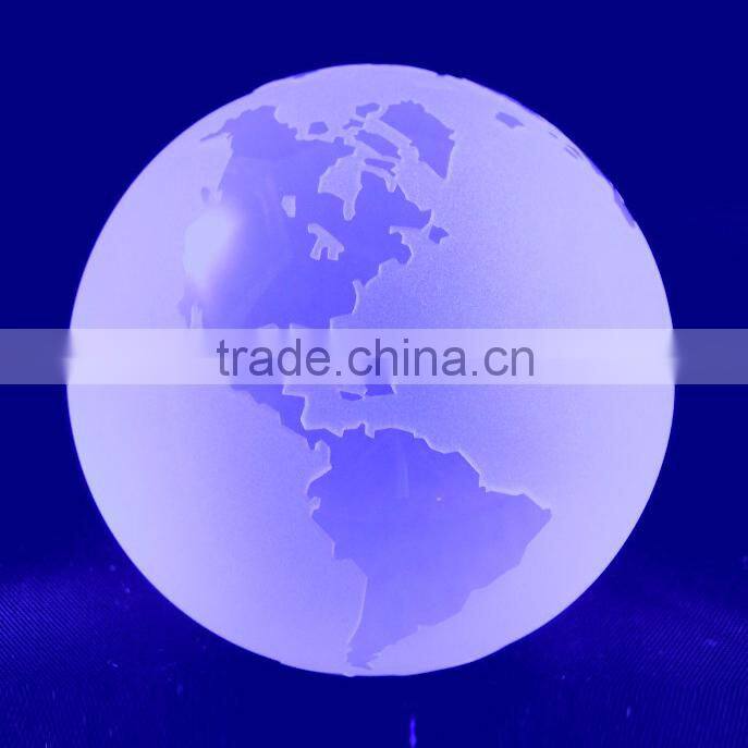 High quality white laser engraving crystal glass paperweight