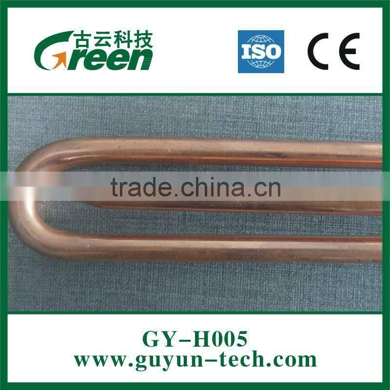Straight copper Heating element tube with 1 1/4'' brass flange