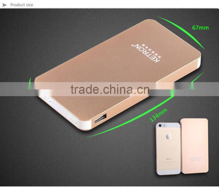 Li-polymer 8000 mah handlight ultra-thin power bank charger 2600mah