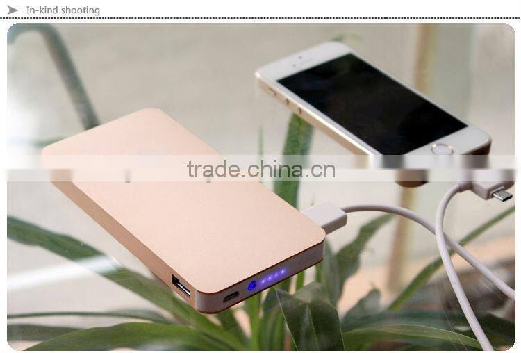Li-polymer 8000 mah handlight ultra-thin power bank charger 2600mah