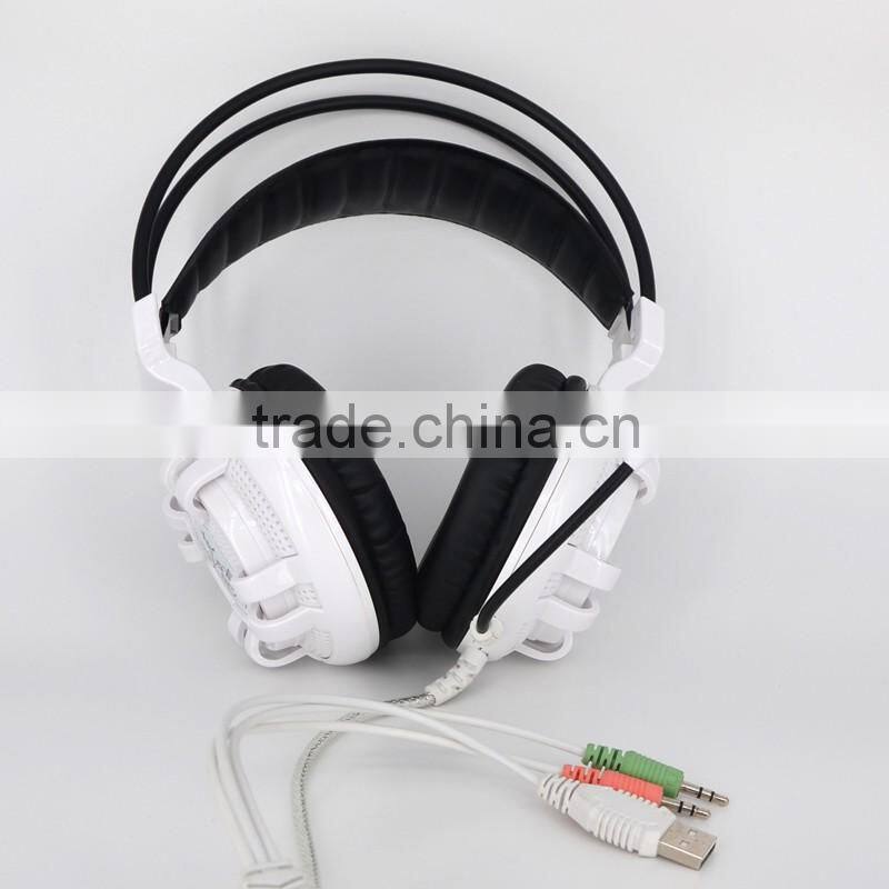 adjustable Handsfree Stereo Gaming earphone with microphone with vibration speaker