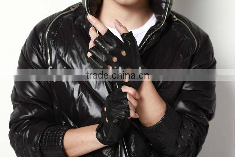 2016 hot sale short finger cycling leather gloves