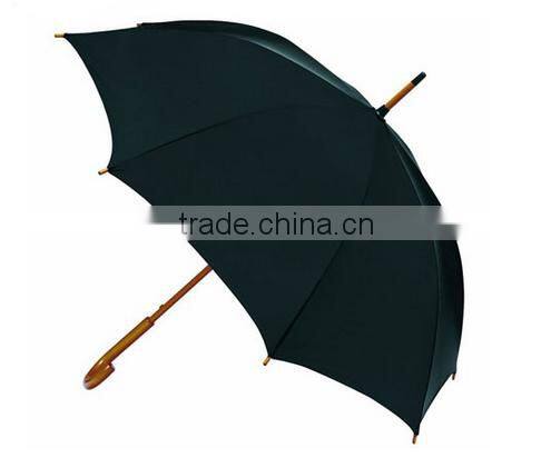 23 INCH 8 RIB manual promotion umbrella Quality Wooden blue color Umbrella with Wood Shaft Wood Handle