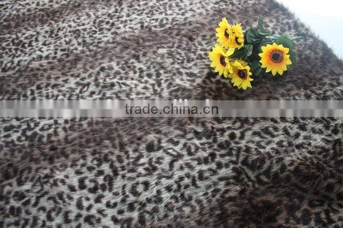2015 acrylic printed animal faux fur fabric
