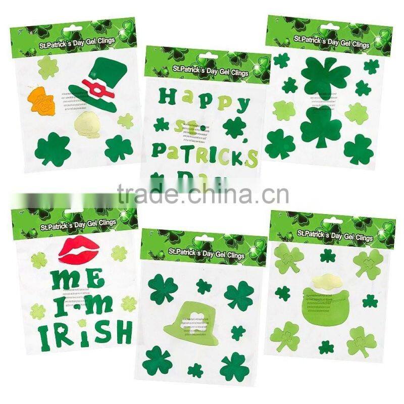 6 St. Patrick's Day Gel Clings