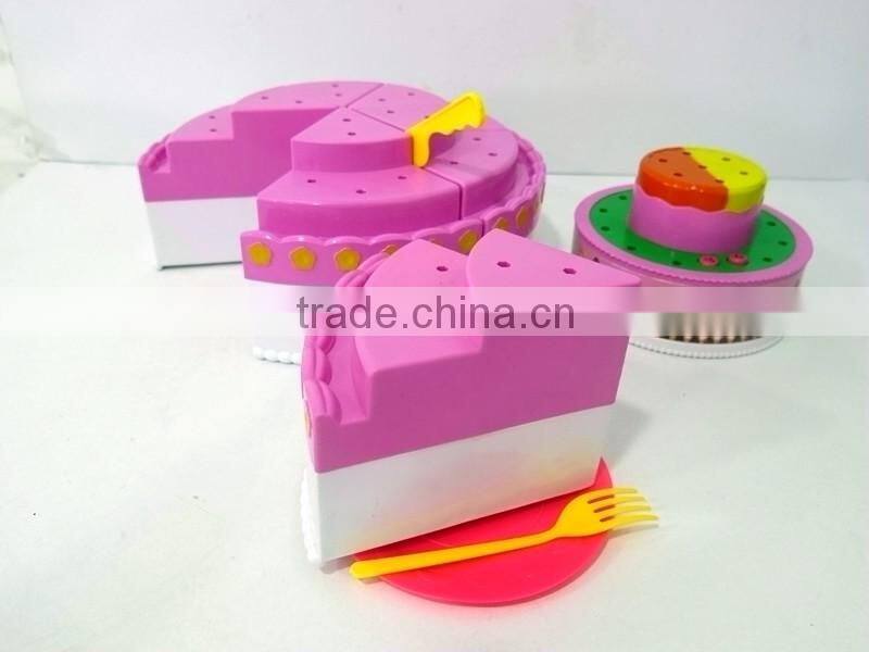 Pretend Food play plastic Birthday Cake Kitchen Toy cooking new