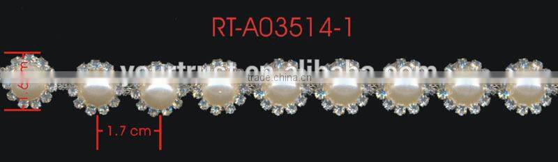 Wedding Bridal Flower 3MM Crystal RhinestoneTrimming for Dress