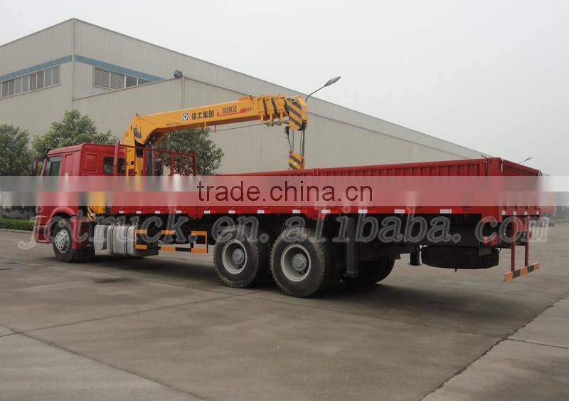 SINO HOWO 6X4 10T folding arm lift truck/straight arm telescopic truck crane/truck with crane