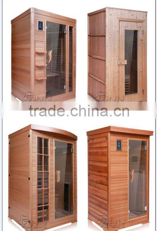 1200*1200*1900mm hemlock wood and abies canadensis material far infrared sauna room infrared sauna