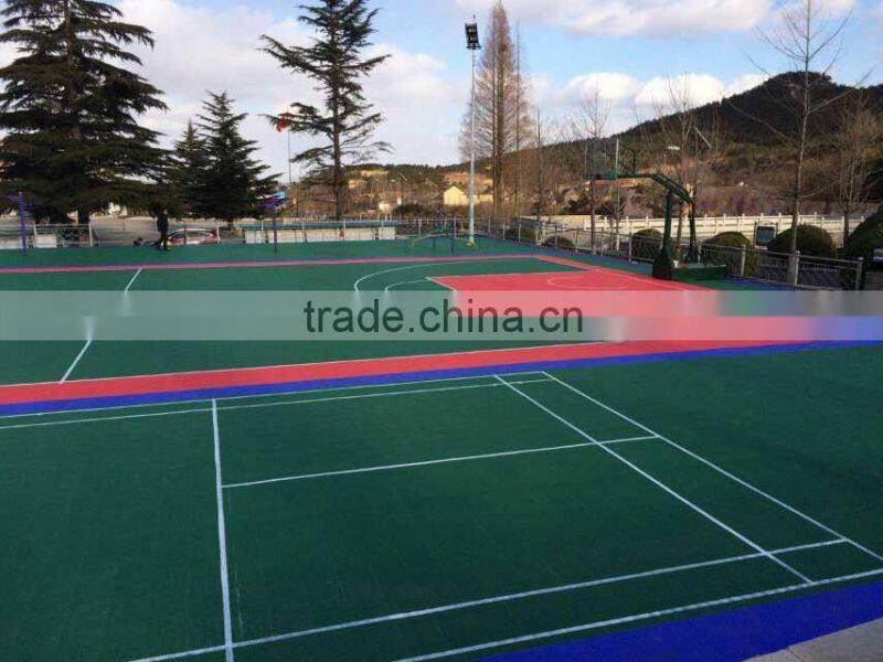 double layers interlocking plastic sport court flooring