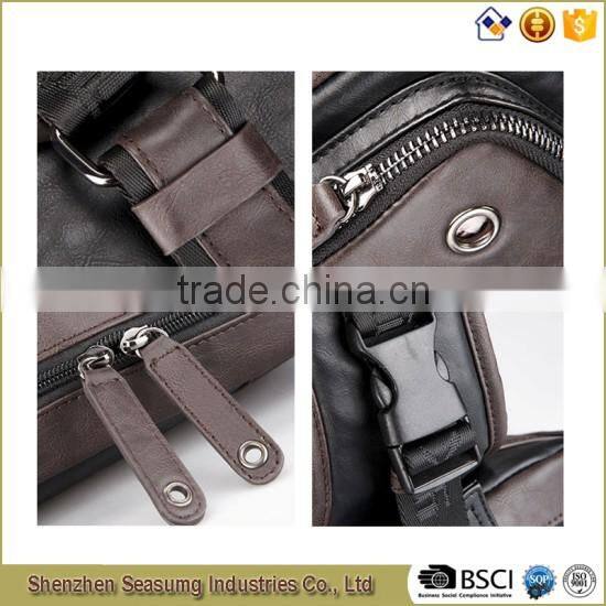 High Quality PU Leather Men Crossbody Sling Bag