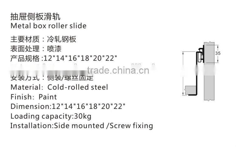 metal tool box drawer slides for furniture