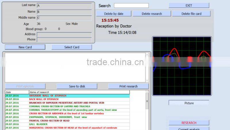 2016 Hot sell 9D NLS quantum magnetic resonance health body analyzer from Phenitech