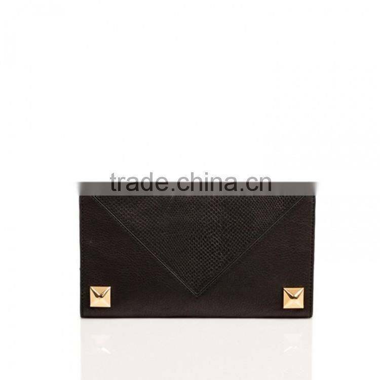 Special washed leather clutch bag with a soft hand and chic look