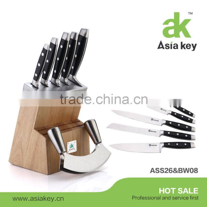 Elegant kitchen knife set silicone handle soft touch handle
