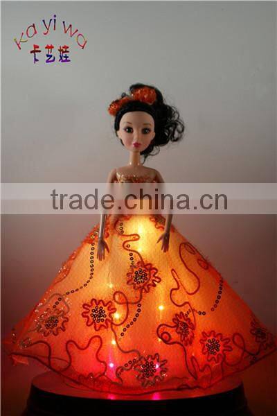 LED / Fiber Optic Resin Christmas Decorations / Girl's Christmas Presents