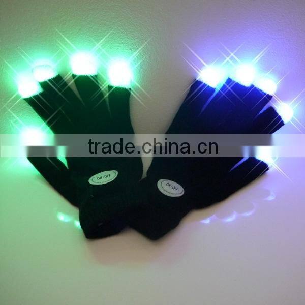 2016 Highly specialized gloves Wholesale Lighting Up LED Gloves high quality promotional led gloves