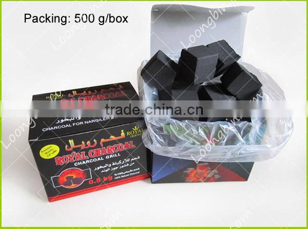 Long burning time hookah application coconut charcoal briquette