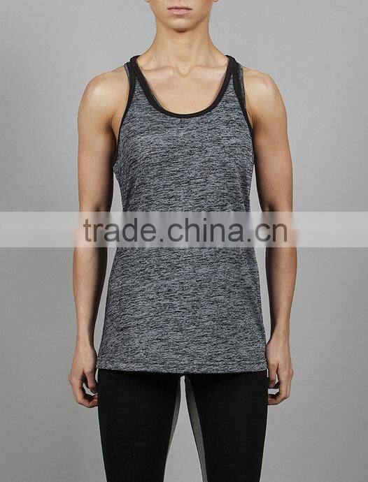 Custom nylon spandex womens gym yoga tank top
