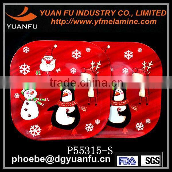 Rectangle melamine christmas trays