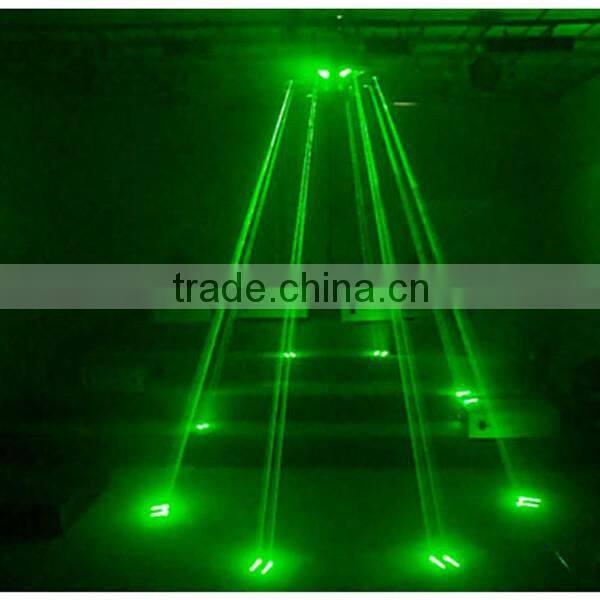 LED Eight 8 Claws Scan DJ Light/800mw Green Laser UFO/Eight Claws LED Laser pointer