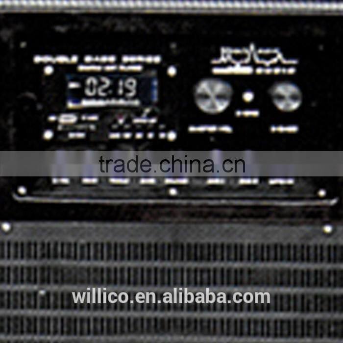 promotion high quality coaxial pa stage DJ speaker withUSB SD FM LIGHT