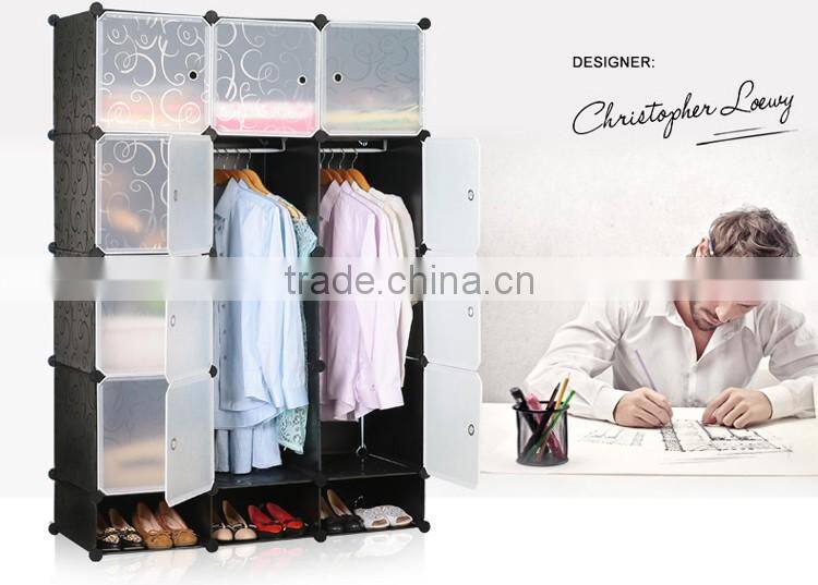 Simple style plastic wardrobe cabinet box