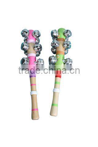 Multi colour wooden baby rattles