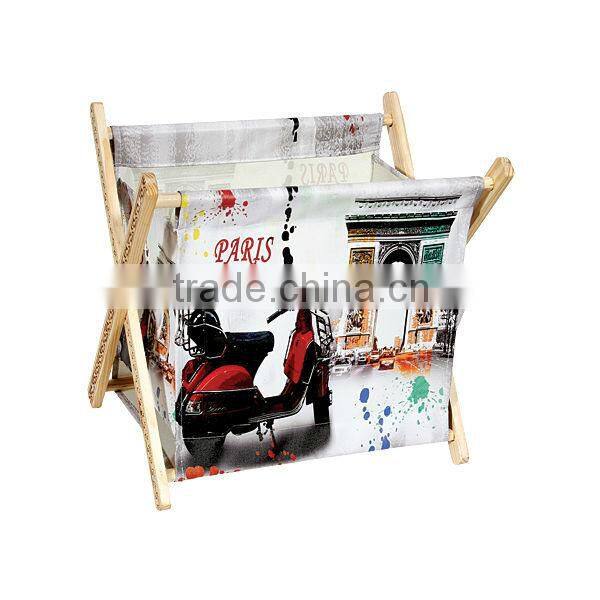 wooden magazine rack