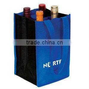Promotional Non Woven Four Bottle Wine Bag