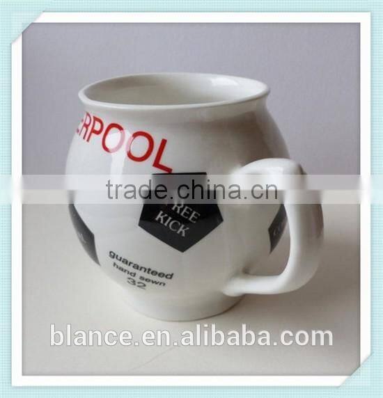 ceramic Liverpool Soccer Ball Mug with soccer ball shape mug