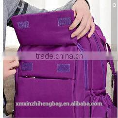 2015 fashionable convenient purple diaper bags with strong practicality