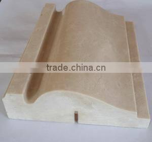 Ogee and waterfall edging border for stone window frame