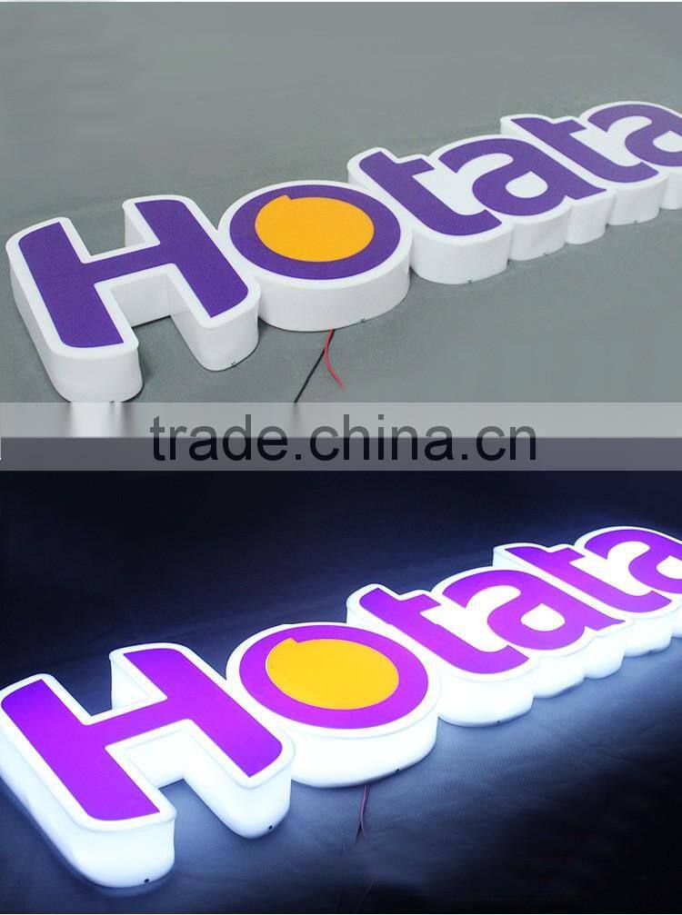 Good quality Fulllit LED illuminated 3d acryic channel letter LED shop logo