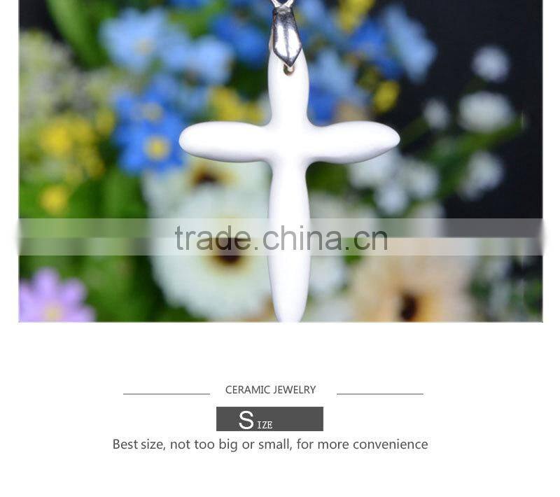 Hot selling Jesus cross ceramic pendant necklace