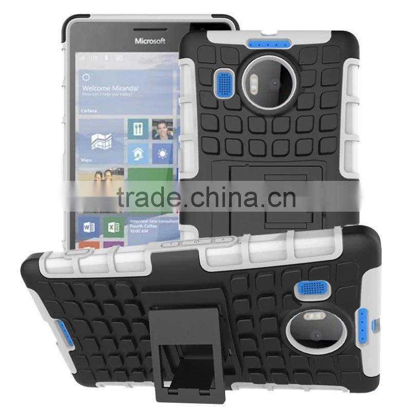 Cell phone accessory 2 In 1 Pattern Silicone and PC Rugged Hybrid 2-in-1 protective case for nokia lumia 950 xl china suppliers