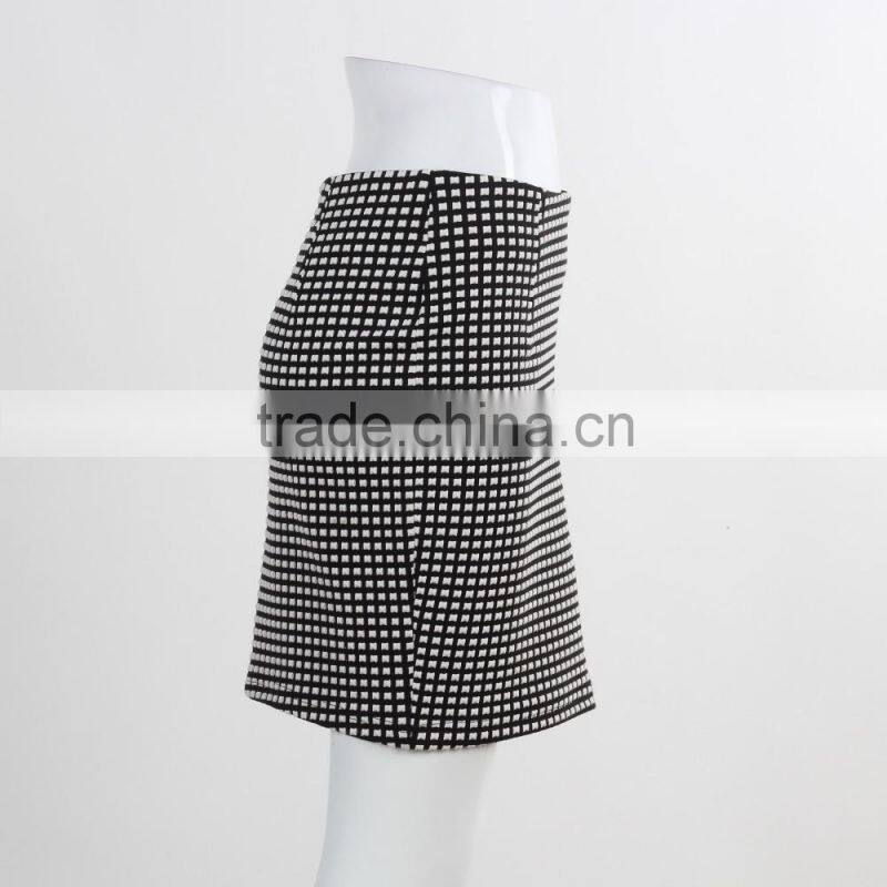 F5S43018 Latest Fashion Women Check Grid Mini Skirts
