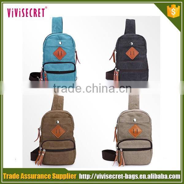 Multi pockets across sport back pack sling chest bag for men